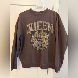 Buckle Brown QUEEN Graphic Crewneck Sweater